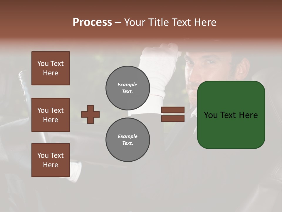 Vehicle Sit Man PowerPoint Template