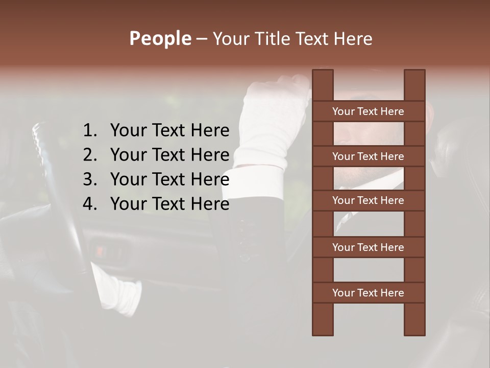 Vehicle Sit Man PowerPoint Template