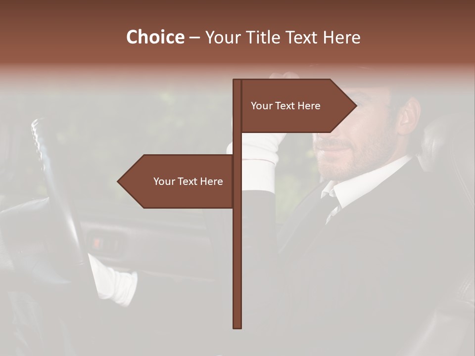 Vehicle Sit Man PowerPoint Template