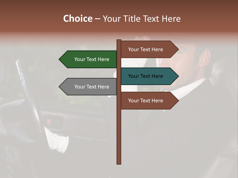 Vehicle Sit Man PowerPoint Template