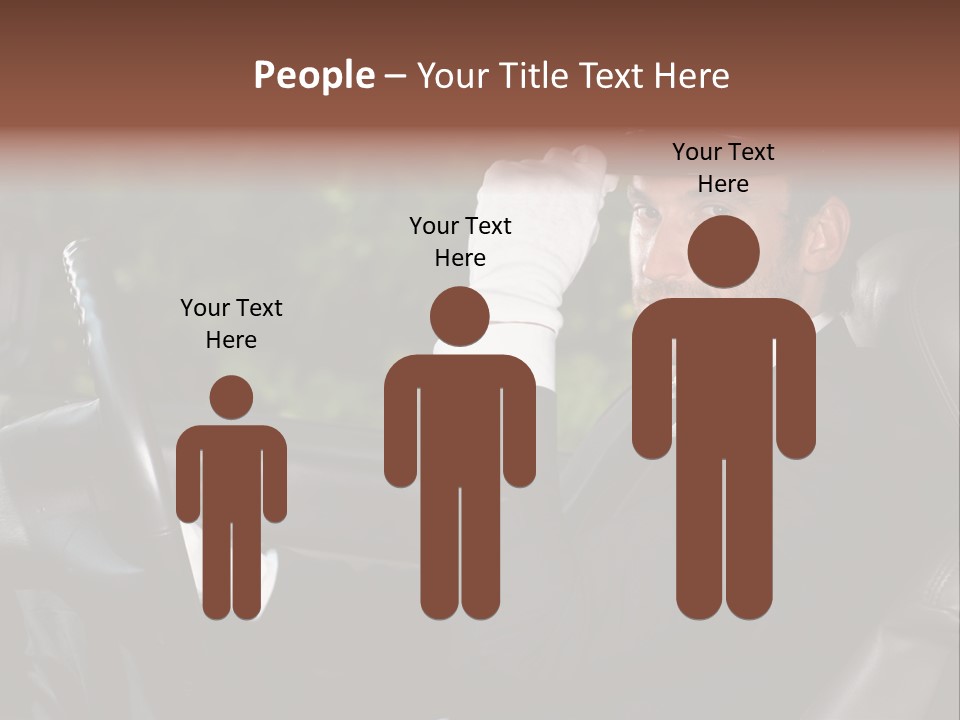 Vehicle Sit Man PowerPoint Template