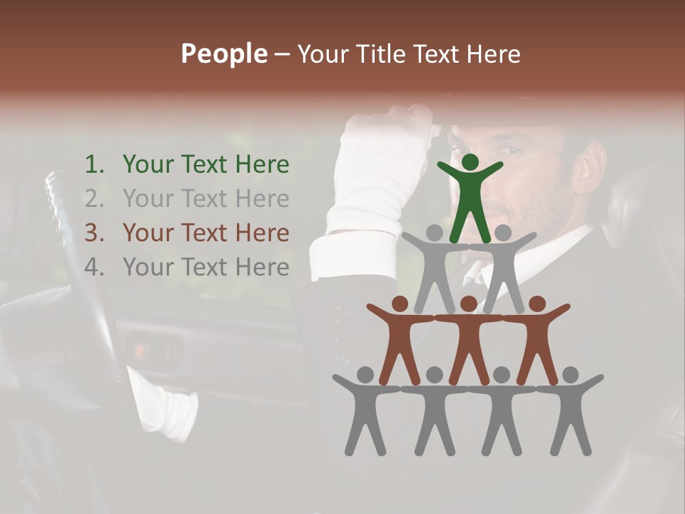 Vehicle Sit Man PowerPoint Template