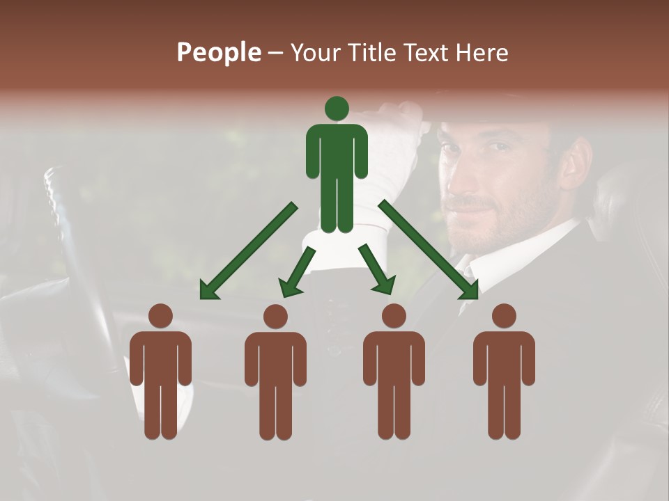 Vehicle Sit Man PowerPoint Template