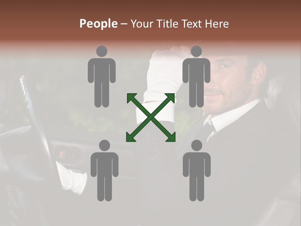 Vehicle Sit Man PowerPoint Template