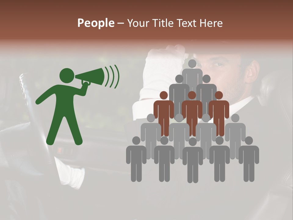 Vehicle Sit Man PowerPoint Template