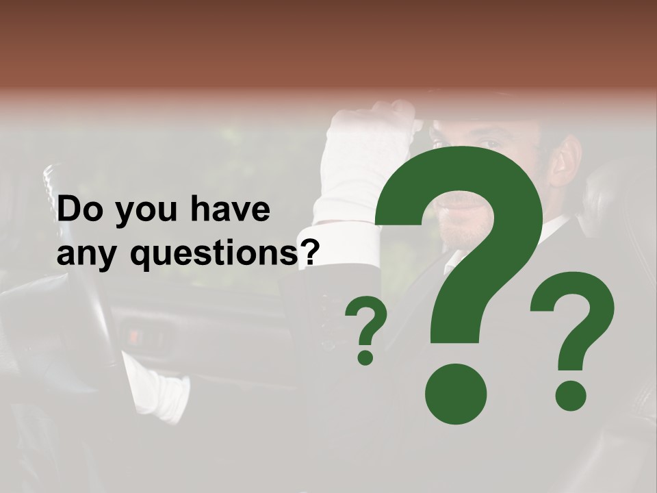 Vehicle Sit Man PowerPoint Template