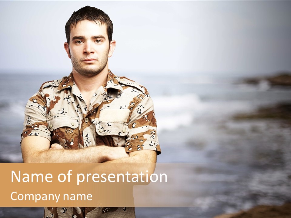 Tropical Iraq Army PowerPoint Template