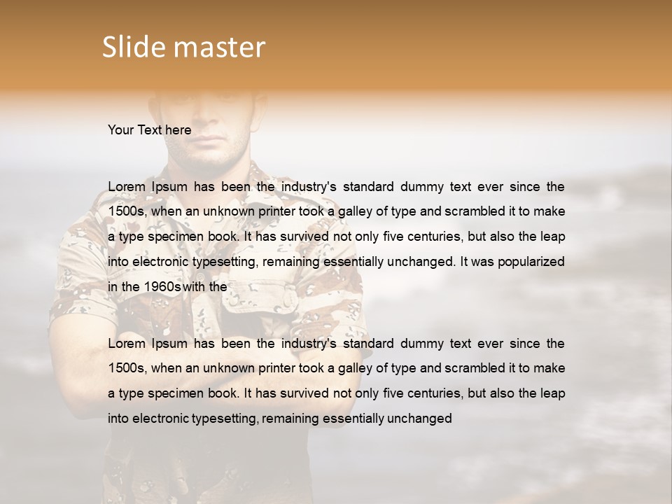 Tropical Iraq Army PowerPoint Template