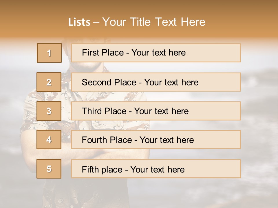 Tropical Iraq Army PowerPoint Template