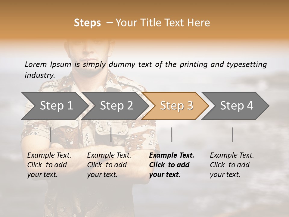 Tropical Iraq Army PowerPoint Template