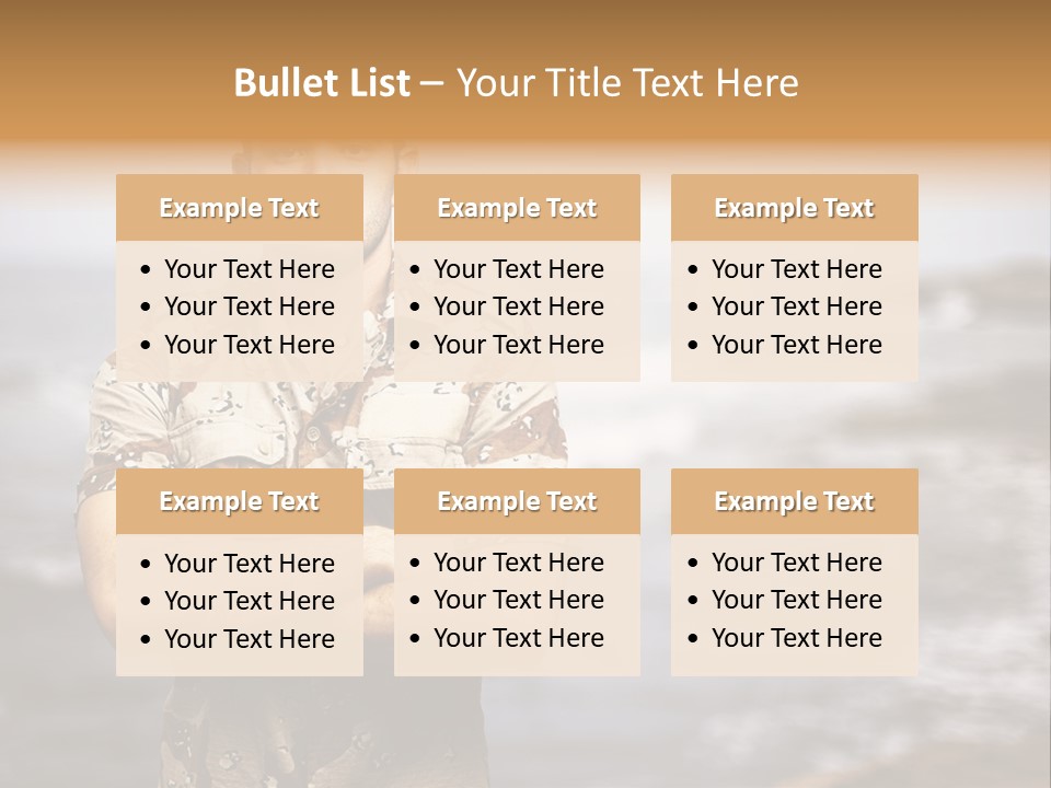 Tropical Iraq Army PowerPoint Template