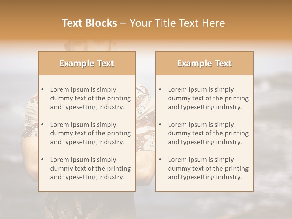 Tropical Iraq Army PowerPoint Template