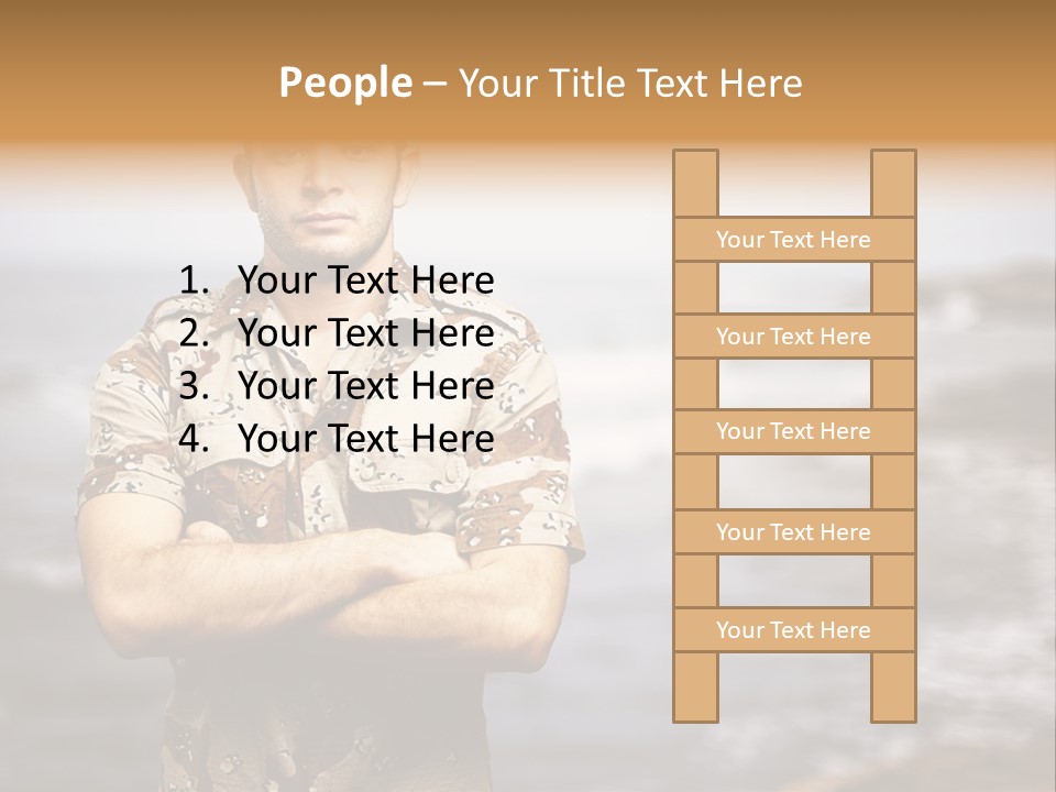 Tropical Iraq Army PowerPoint Template