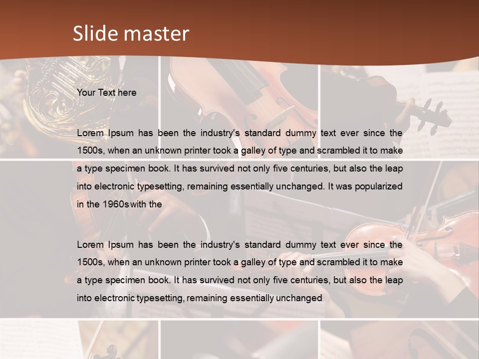 Music Sheet Musical Theater Music PowerPoint Template