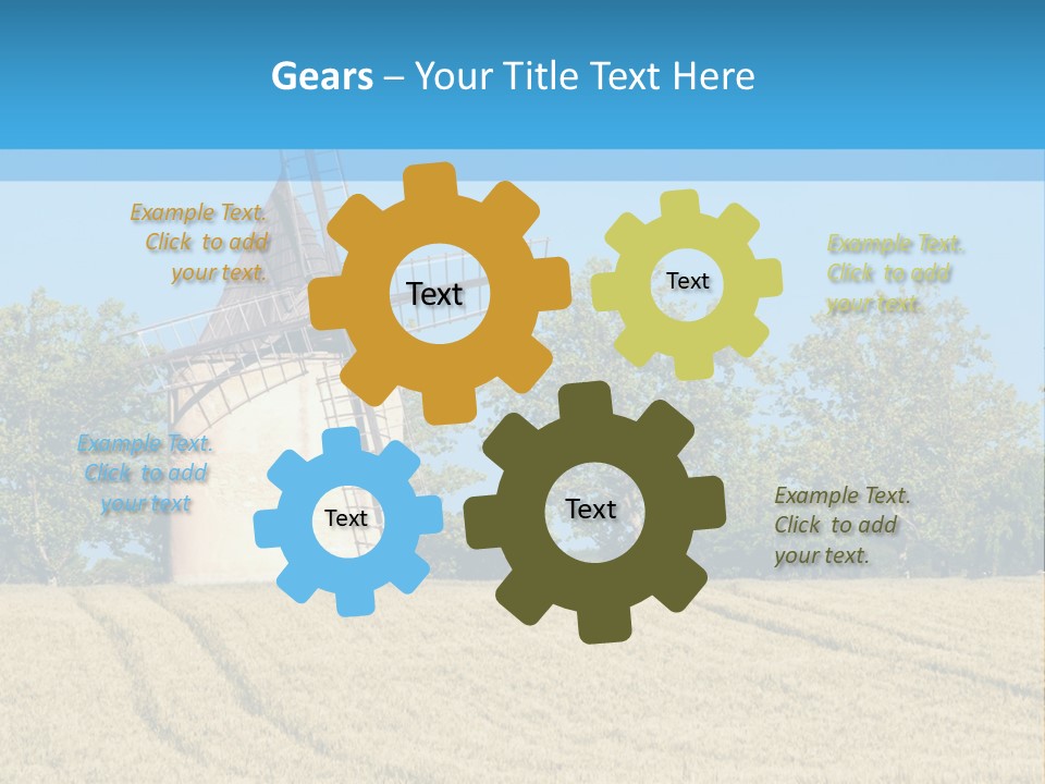 White Natural Rotating PowerPoint Template