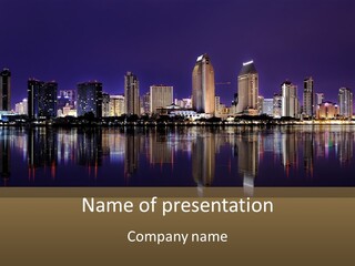 Tourism Water Downtown PowerPoint Template