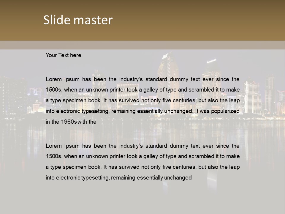 Tourism Water Downtown PowerPoint Template