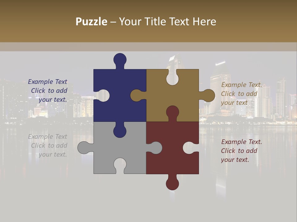 Tourism Water Downtown PowerPoint Template