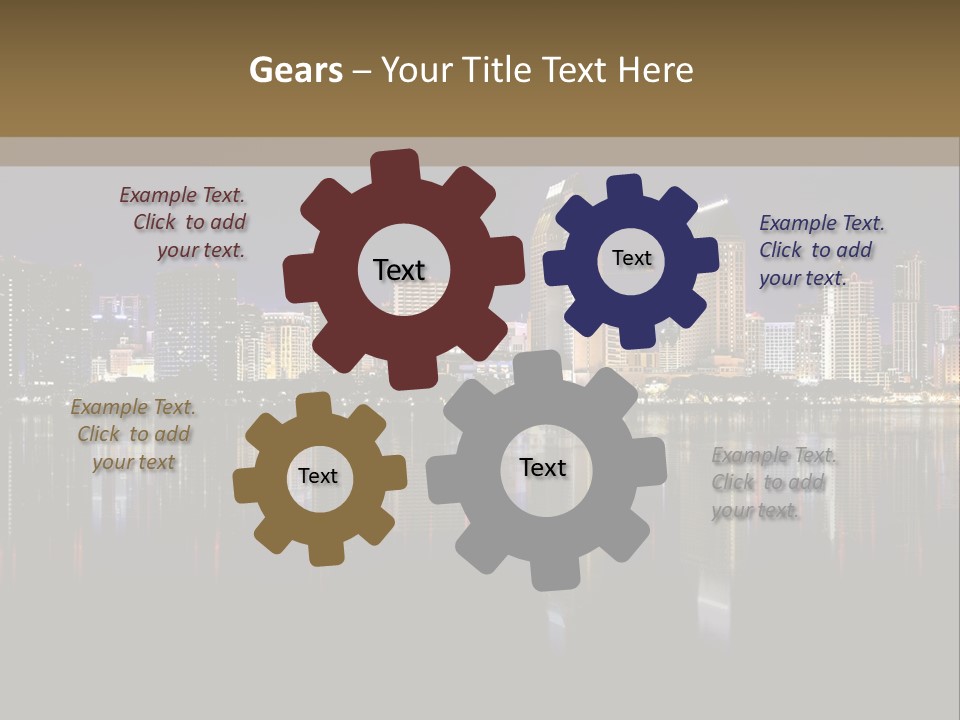 Tourism Water Downtown PowerPoint Template