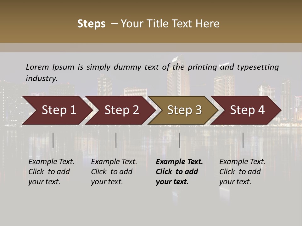 Tourism Water Downtown PowerPoint Template