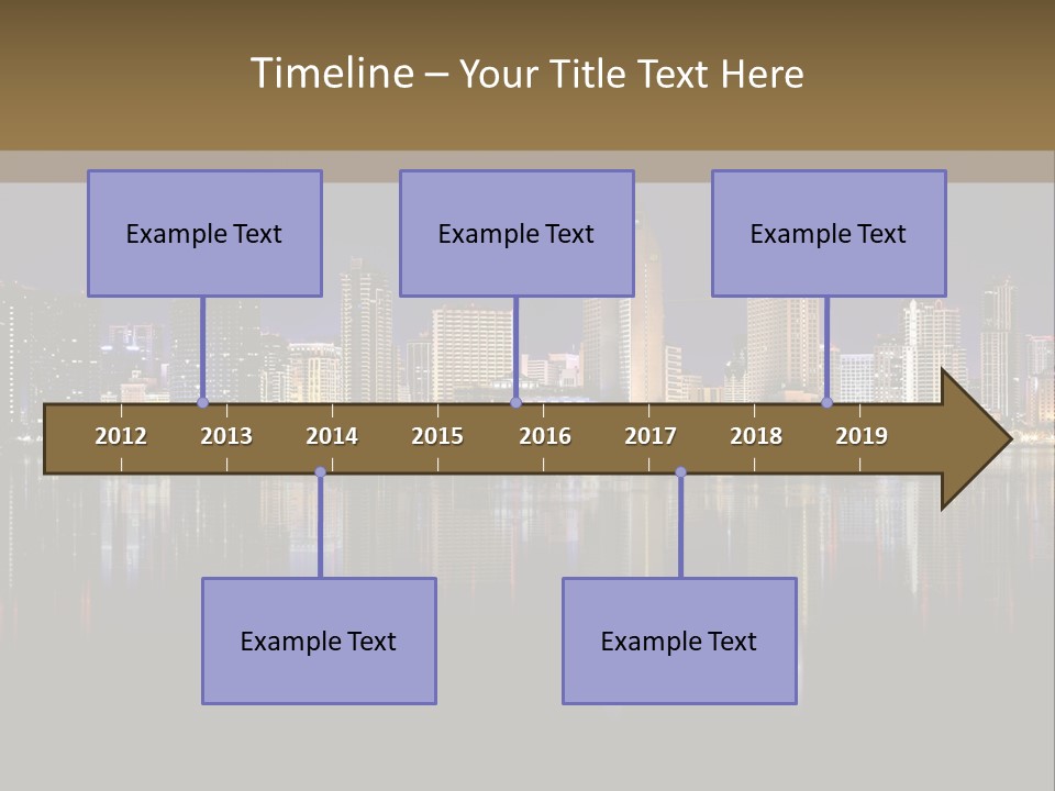 Tourism Water Downtown PowerPoint Template