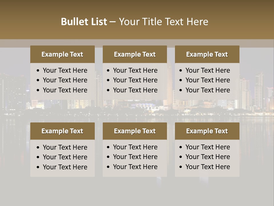 Tourism Water Downtown PowerPoint Template