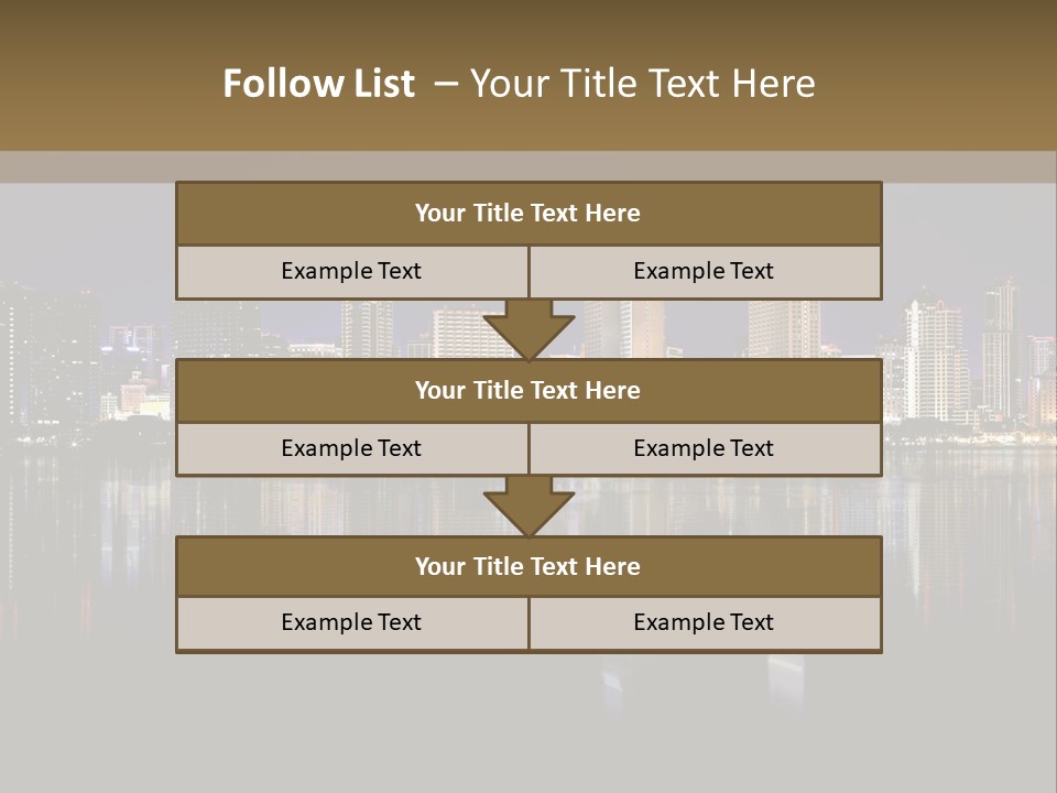 Tourism Water Downtown PowerPoint Template