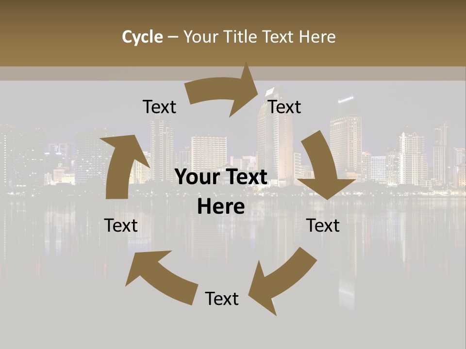 Tourism Water Downtown PowerPoint Template