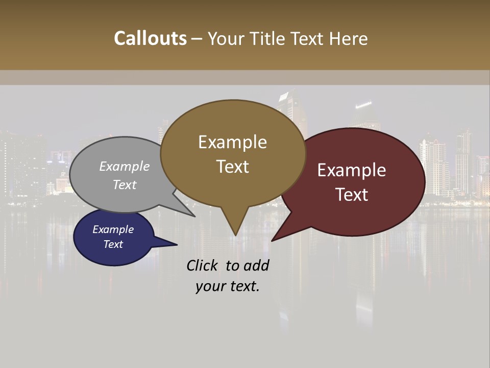 Tourism Water Downtown PowerPoint Template