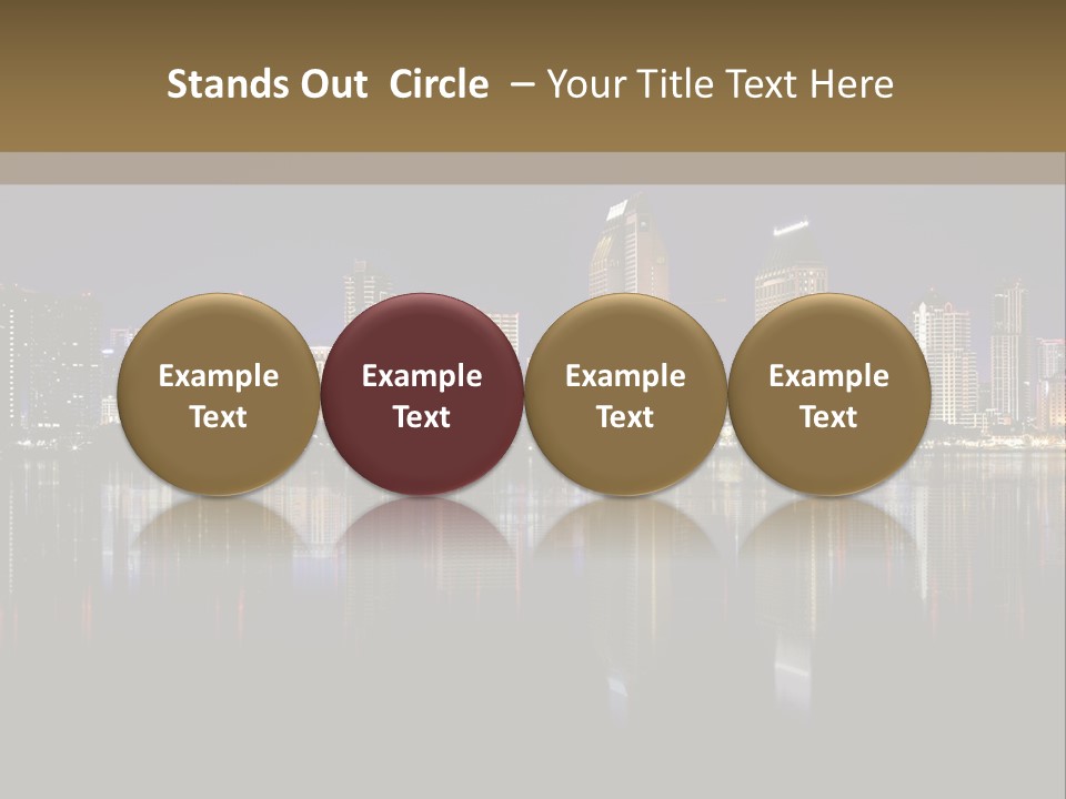 Tourism Water Downtown PowerPoint Template