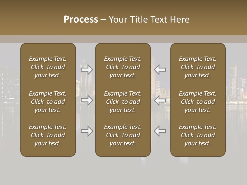 Tourism Water Downtown PowerPoint Template