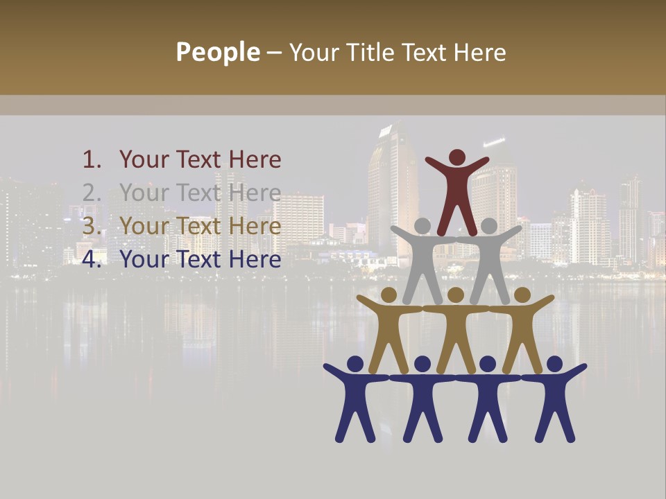 Tourism Water Downtown PowerPoint Template