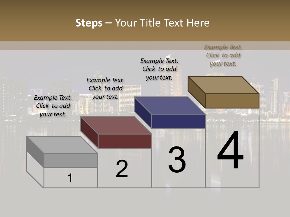 Tourism Water Downtown PowerPoint Template