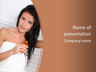 Cosmetics Massage Lotion PowerPoint Template