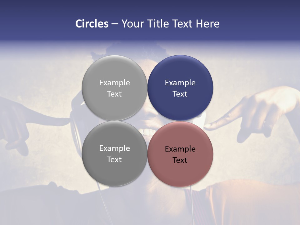 A Woman Wearing Headphones And Listening To Music PowerPoint Template