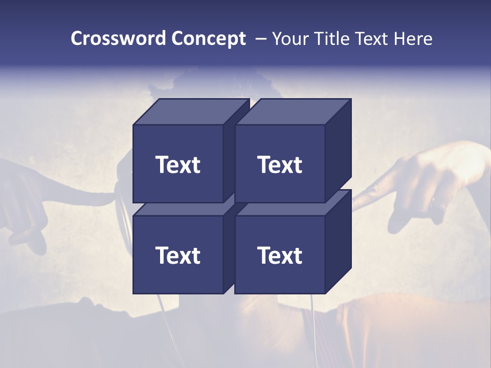 A Woman Wearing Headphones And Listening To Music PowerPoint Template