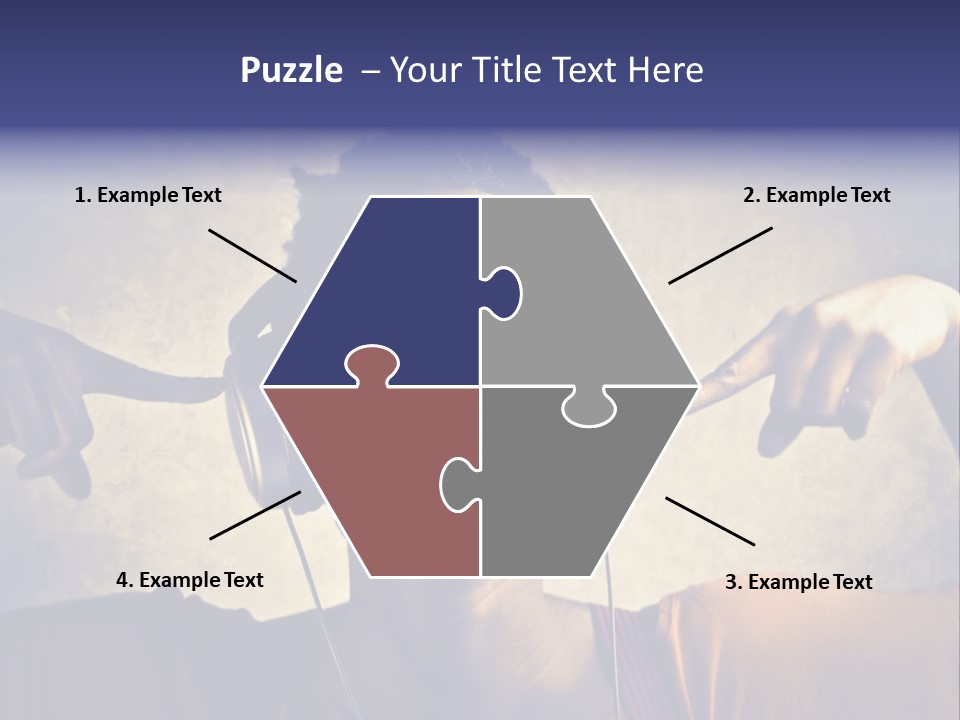 A Woman Wearing Headphones And Listening To Music PowerPoint Template