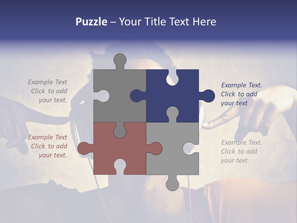 A Woman Wearing Headphones And Listening To Music PowerPoint Template