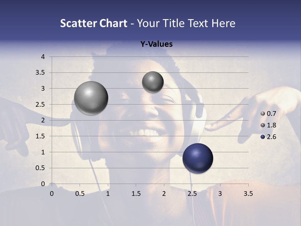 A Woman Wearing Headphones And Listening To Music PowerPoint Template