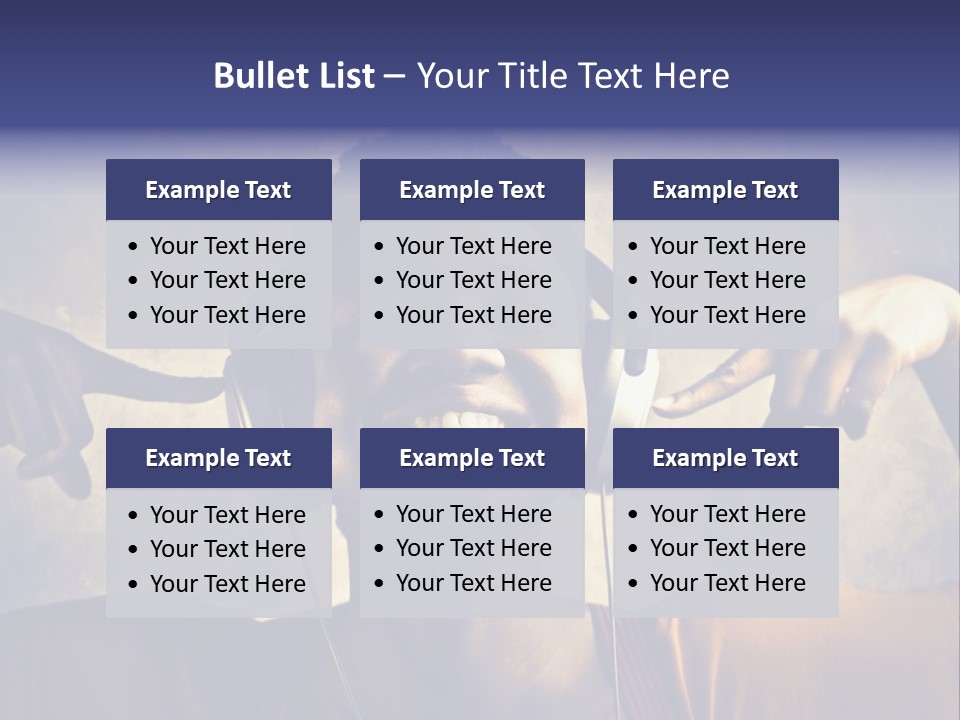 A Woman Wearing Headphones And Listening To Music PowerPoint Template