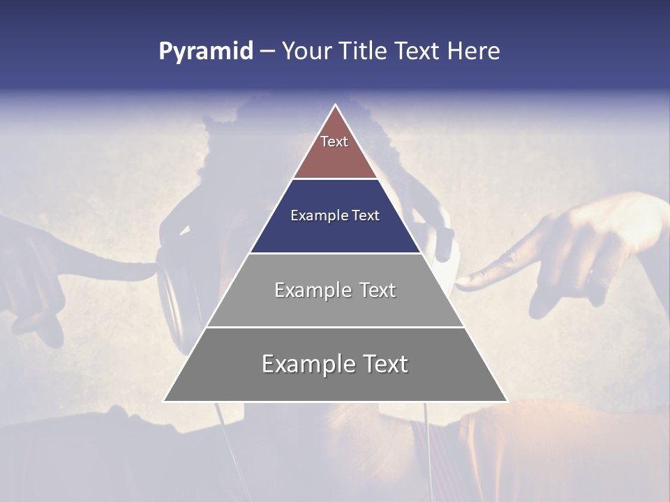 A Woman Wearing Headphones And Listening To Music PowerPoint Template