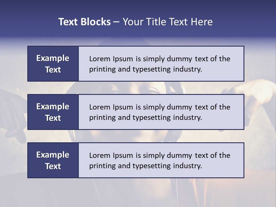 A Woman Wearing Headphones And Listening To Music PowerPoint Template