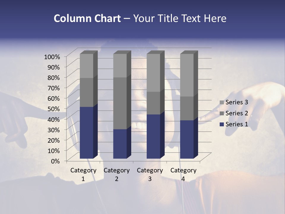 A Woman Wearing Headphones And Listening To Music PowerPoint Template