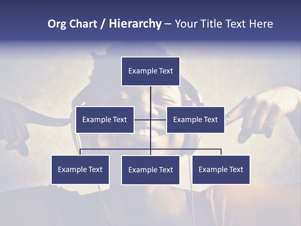 A Woman Wearing Headphones And Listening To Music PowerPoint Template