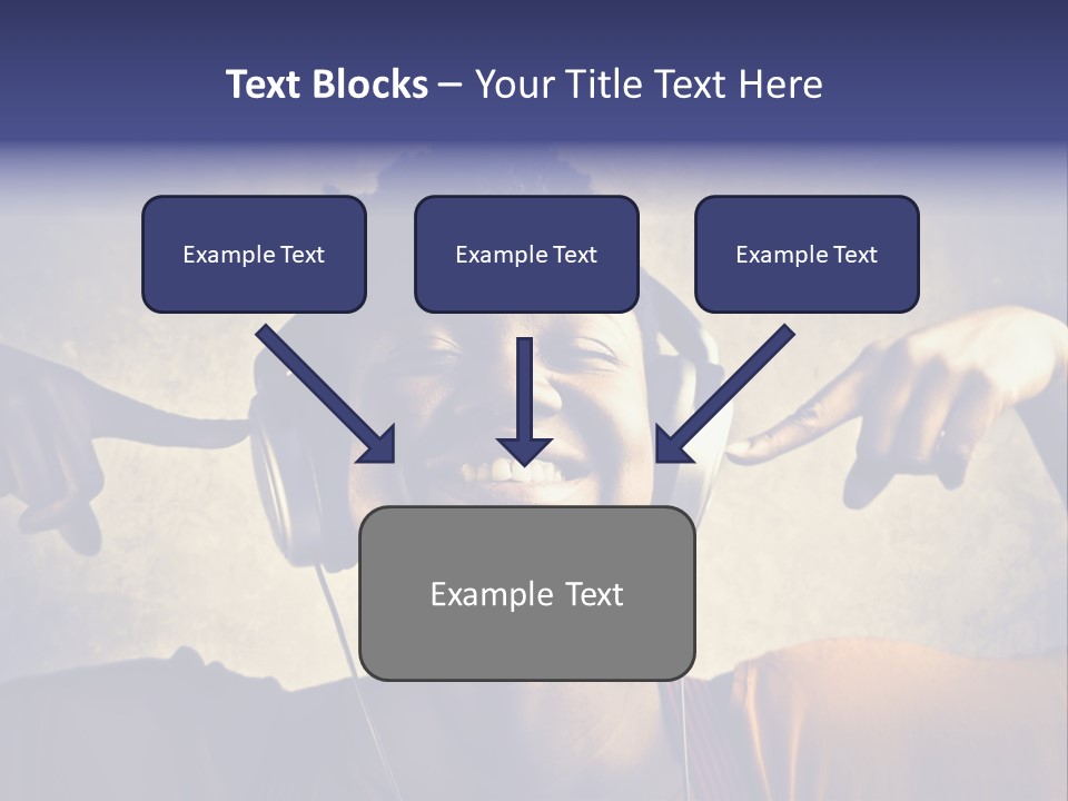A Woman Wearing Headphones And Listening To Music PowerPoint Template