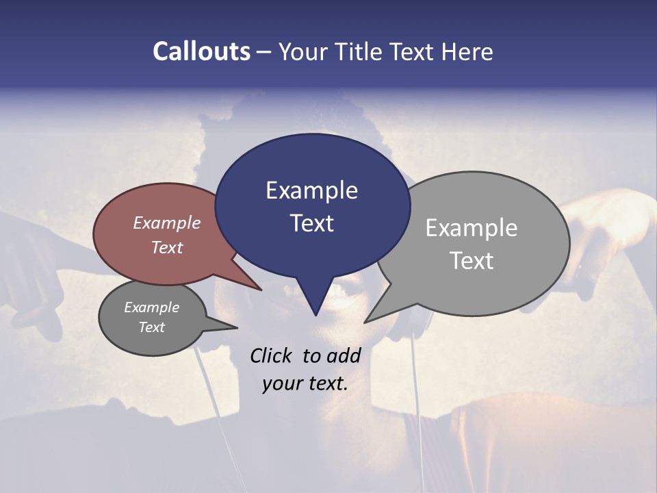 A Woman Wearing Headphones And Listening To Music PowerPoint Template