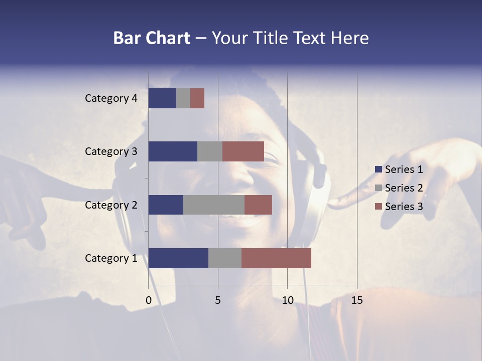 A Woman Wearing Headphones And Listening To Music PowerPoint Template