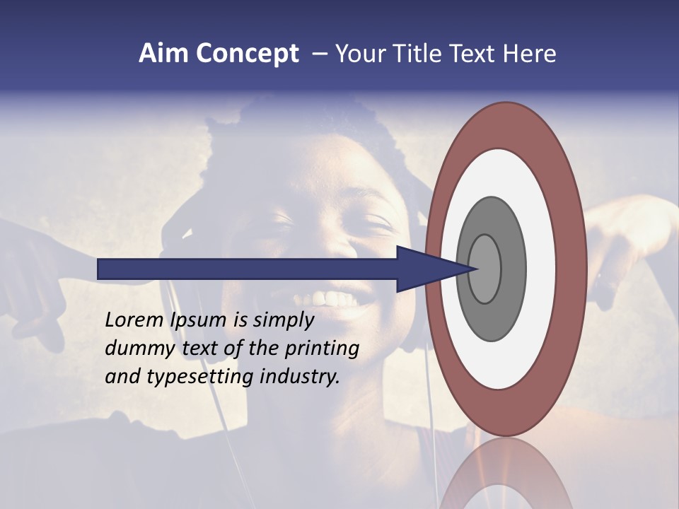 A Woman Wearing Headphones And Listening To Music PowerPoint Template