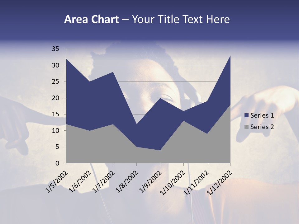 A Woman Wearing Headphones And Listening To Music PowerPoint Template