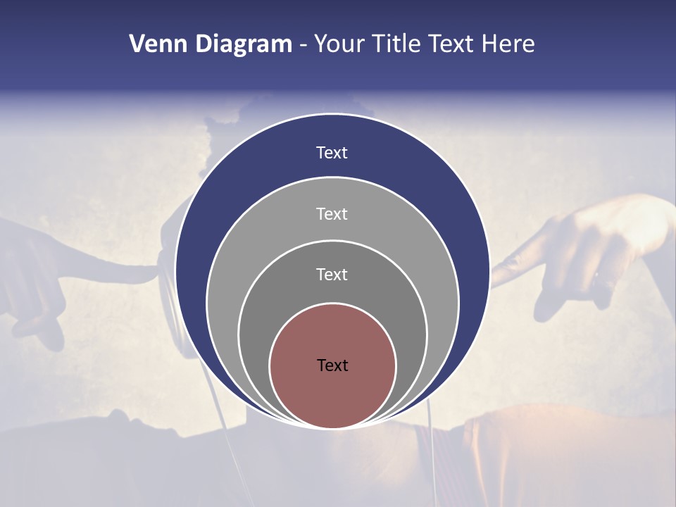 A Woman Wearing Headphones And Listening To Music PowerPoint Template